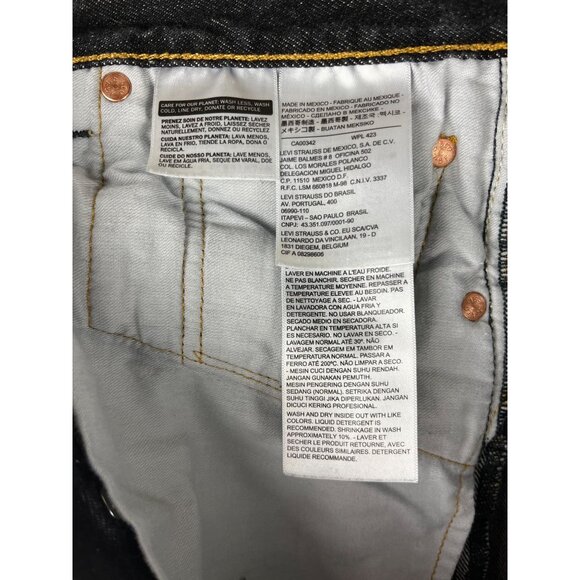 Levi Strauss & Co 501 XX Straight Fit Black Button Fly Jeans, Men's Size 38/34 - Picture 13 of 13